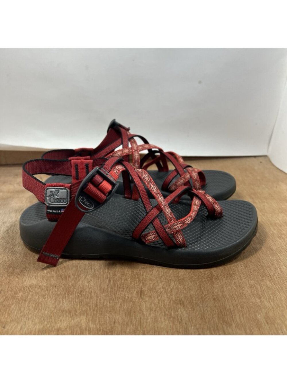 Chaco Women’s Size 9 Waterproof Hiking Sandals Red Grey